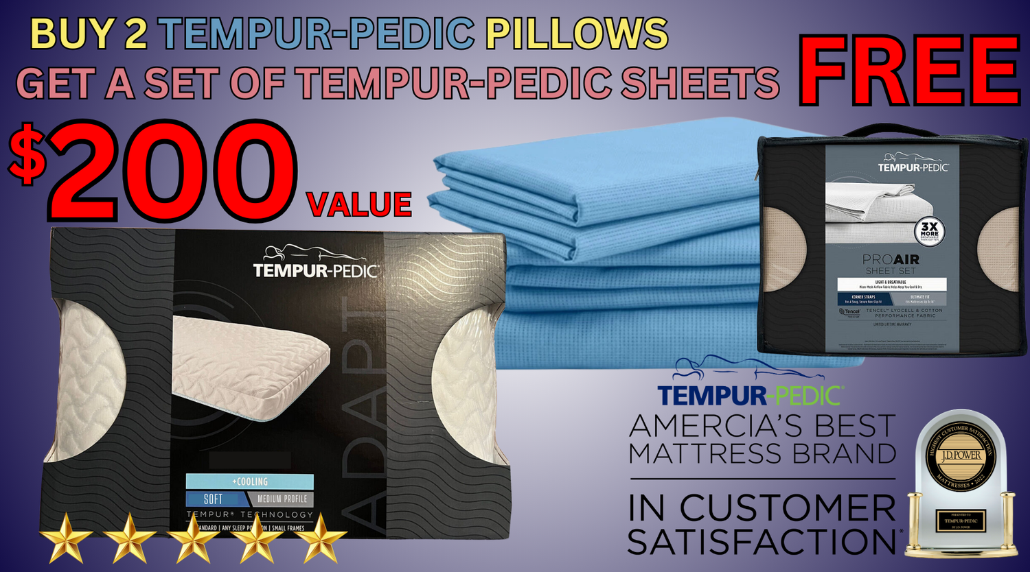 Sleep Better Tonight with Free Tempur-Pedic Sheets