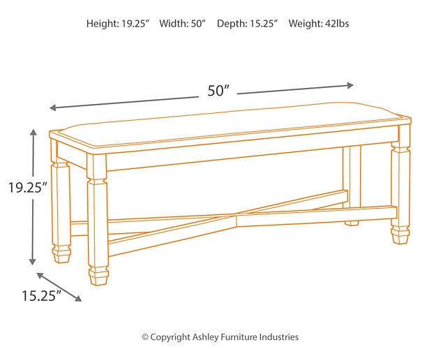 Tyler Creek Upholstered Bench