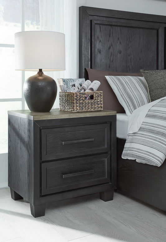 Foyland Two Drawer Night Stand