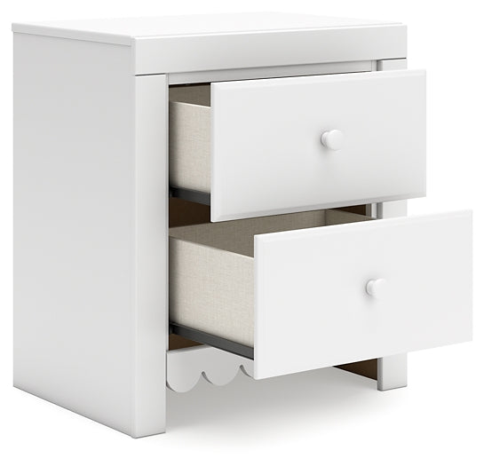 Mollviney Two Drawer Night Stand