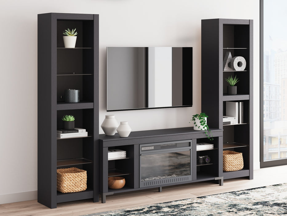 Cayberry 3-Piece Entertainment Center with Electric Fireplace