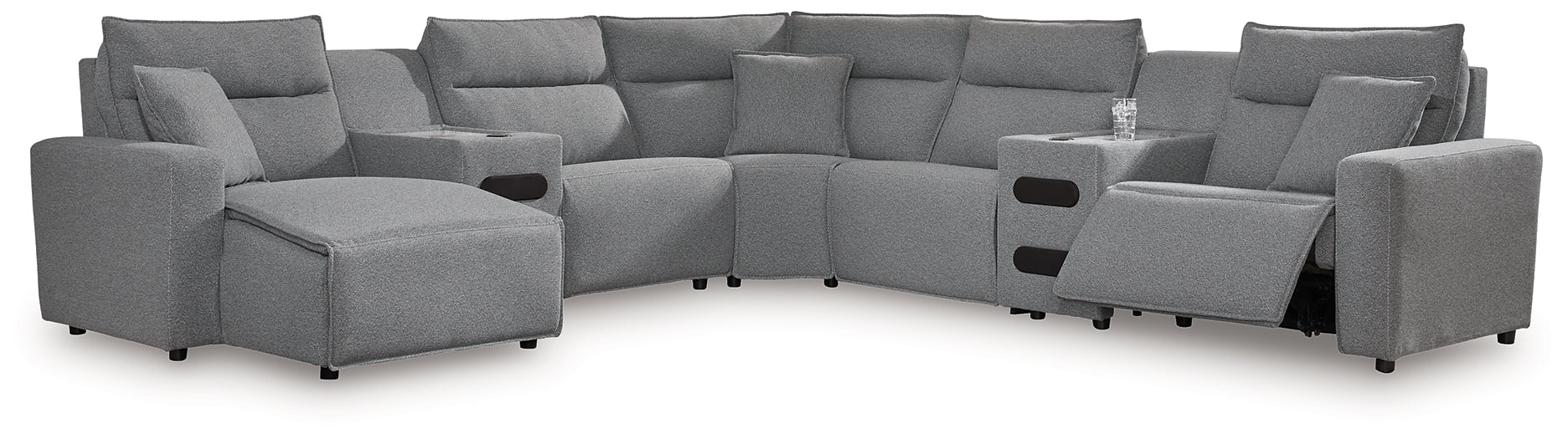 Modmax 7-Piece Power Reclining Sectional with Chaise