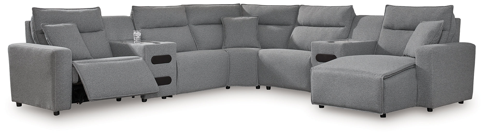 Modmax 7-Piece Power Reclining Sectional with Chaise