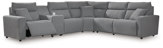 Modmax 6-Piece Reclining Sectional with Storage Console