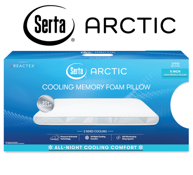 Serta Arctic Cooling Memory Foam Pillow Sleep Masters Furniture Now